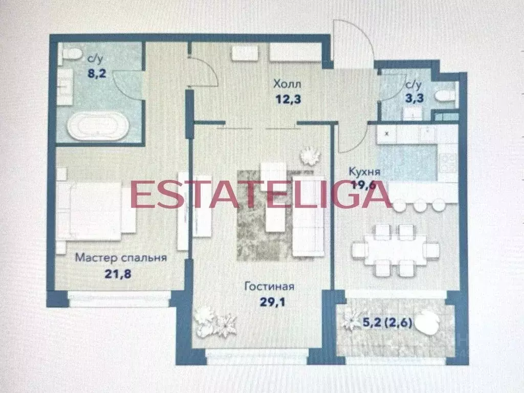 2-к кв. Москва ул. Сергея Бондарчука, 4 (97.7 м) - Фото 1