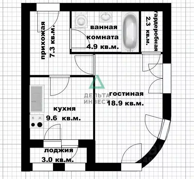 1-к кв. Башкортостан, Уфа Коммунистическая ул., 11/1 (43.0 м) - Фото 2