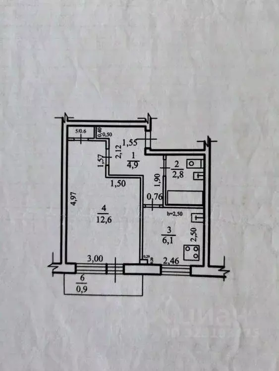 1-к кв. Забайкальский край, Чита ул. Текстильщиков, 36 (27.9 м) - Фото 2
