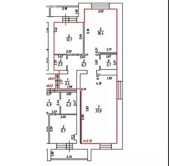 3-комнатная квартира: Кострома, 7-й Окружной проезд, 5 (78.4 м) - Фото 1