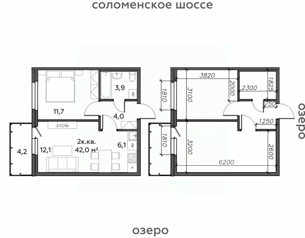 2-к кв. Карелия, Петрозаводск Район Северная промзона, Вороний Наволок ... - Фото 0