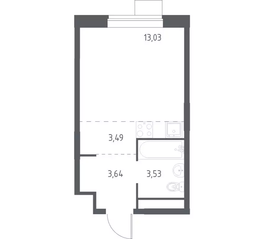 Квартира-студия: Балашиха, улица Бояринова, 32 (22.7 м) - Фото 1