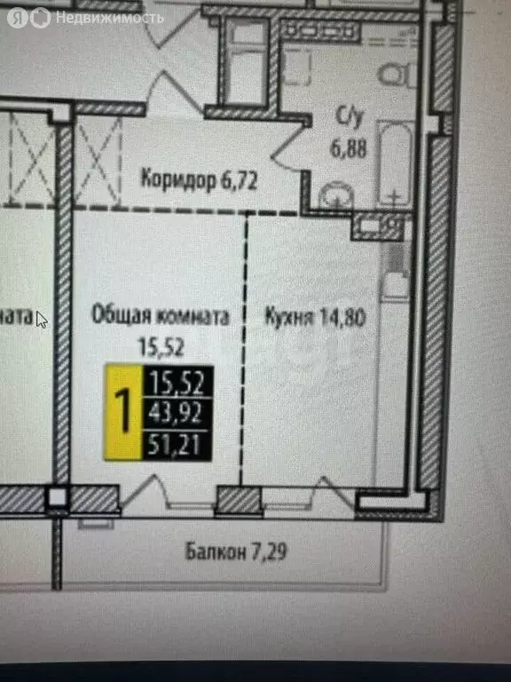 1-комнатная квартира: Ангарск, 192-й квартал, 18 (51.2 м) - Фото 1
