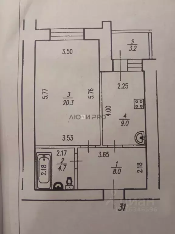 1-к кв. Башкортостан, Уфа Зеленогорская ул., 13 (45.0 м) - Фото 2