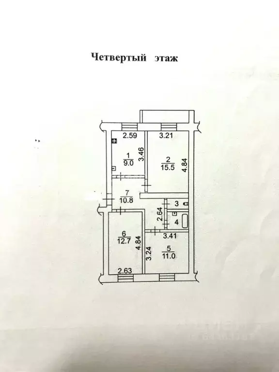 3-к кв. Вологодская область, Вологда Ленинградская ул., 77А (63.0 м) - Фото 1