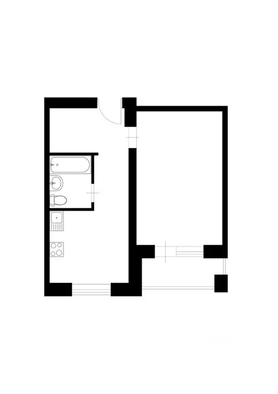1-к кв. Татарстан, Зеленодольск ул. Королева, 4 (39.9 м) - Фото 2