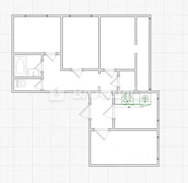 4-к кв. Пензенская область, Пенза ул. Бородина, 12 (80.5 м) - Фото 2