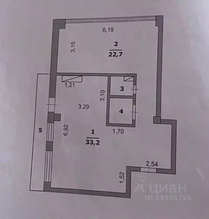2-к кв. Белгородская область, Белгород ул. Гоголя, 15б (62.0 м) - Фото 1