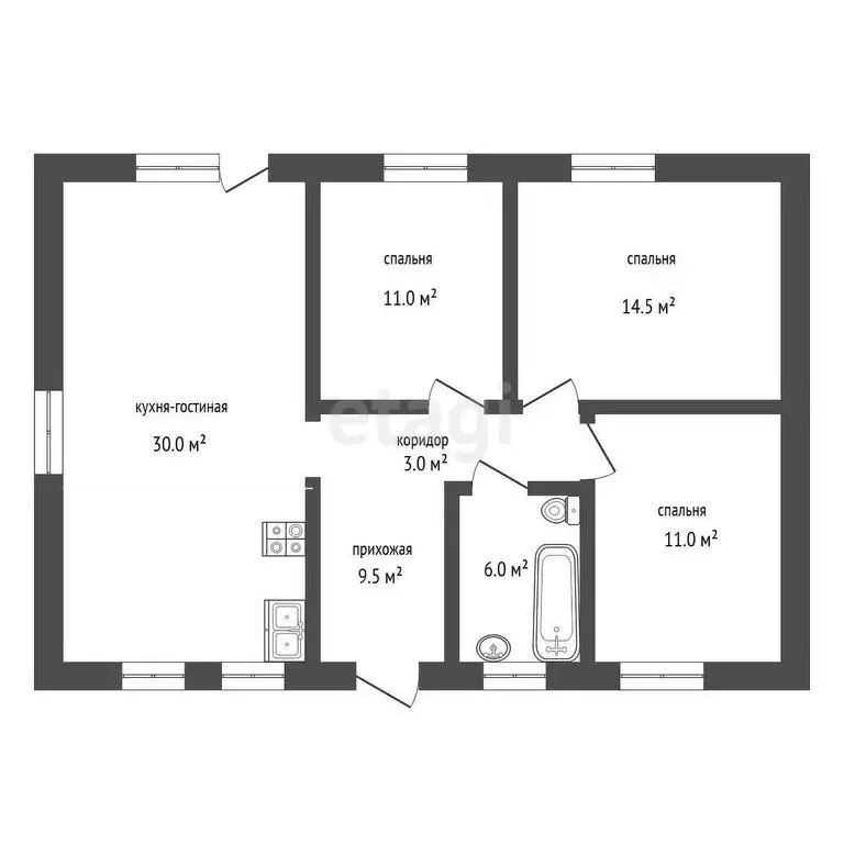 Дом в Ярославский муниципальный округ, СНТ Орион (85 м) - Фото 2