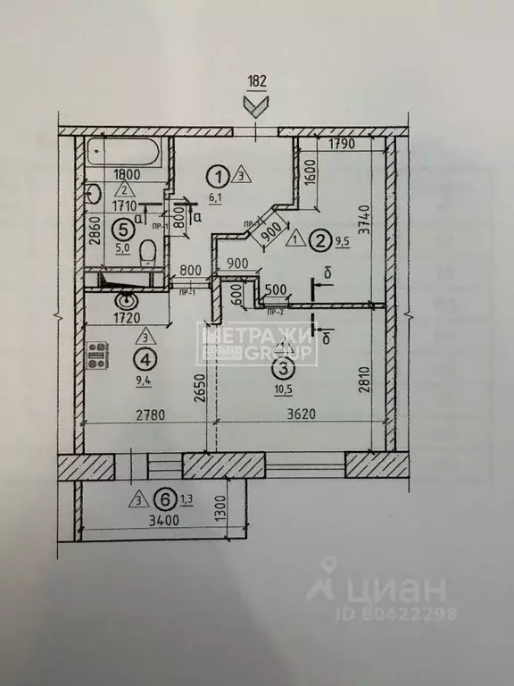 1-к кв. Московская область, Королев ул. Лермонтова, 10к3 (40.5 м) - Фото 2