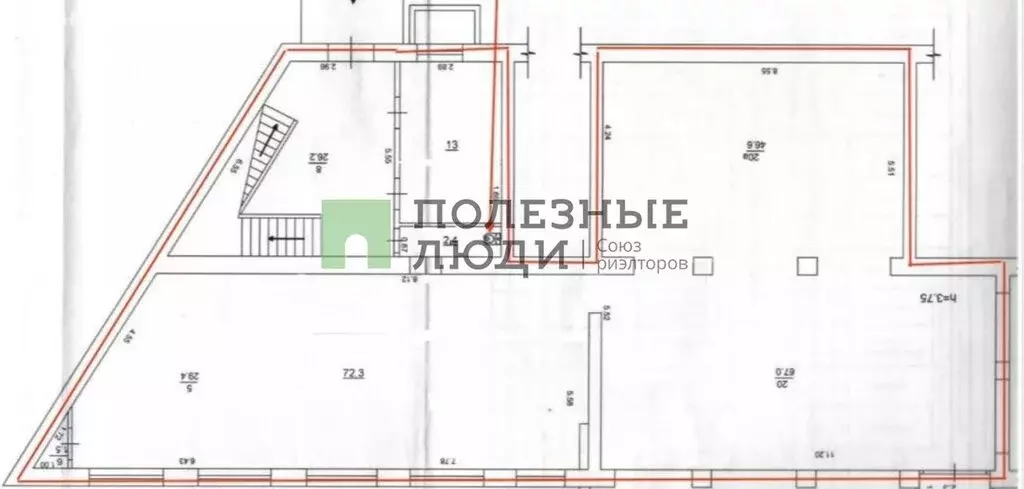 Помещение свободного назначения (200 м) - Фото 1