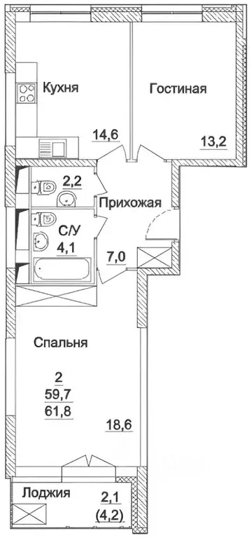 2-к кв. Москва Хорошевское ш., 25Ак2 (62.0 м) - Фото 1