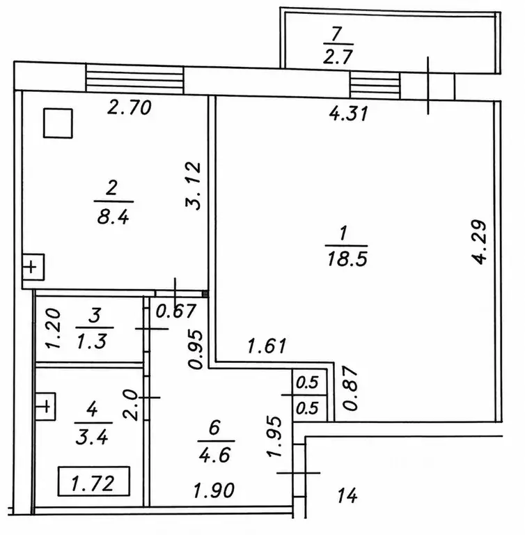 1-к кв. Башкортостан, Уфа ул. Георгия Мушникова, 2/1 (38.5 м) - Фото 1