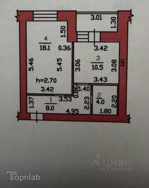 1-к кв. Орловская область, Орел ул. Лескова, 3 (40.6 м) - Фото 2