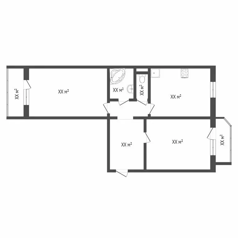2-комнатная квартира: Тюмень, Широтная улица, 167к2 (66.9 м) - Фото 1