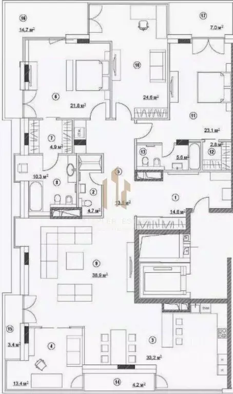 4-к кв. Москва Минская ул., 2Вк6 (209.0 м) - Фото 1