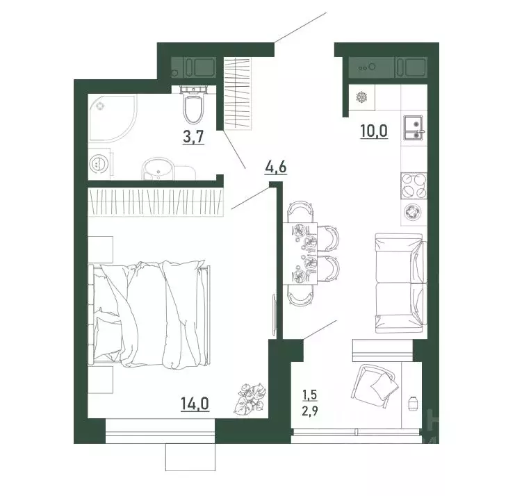 1-к кв. Воронежская область, Воронеж бул. Содружества, 6 (33.6 м) - Фото 0