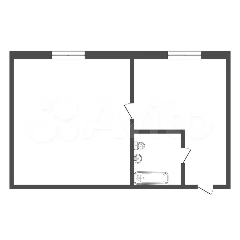 1-к. квартира, 36,4 м, 1/5 эт. - Фото 0
