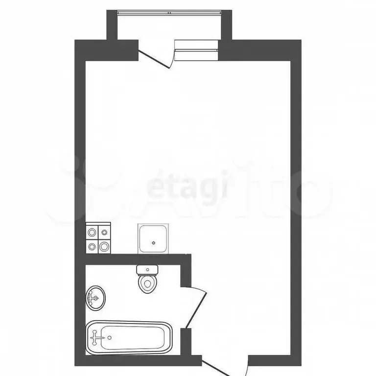 Квартира-студия, 21,8 м, 14/23 эт. - Фото 0