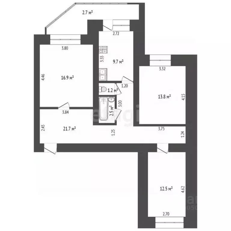 3-к кв. Забайкальский край, Чита Советская ул., 25 (81.0 м) - Фото 1