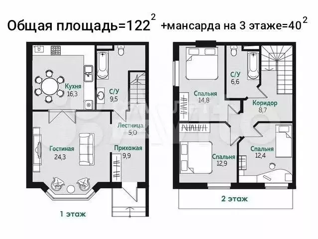 Таунхаус 122 м на участке 1,5 сот. - Фото 0