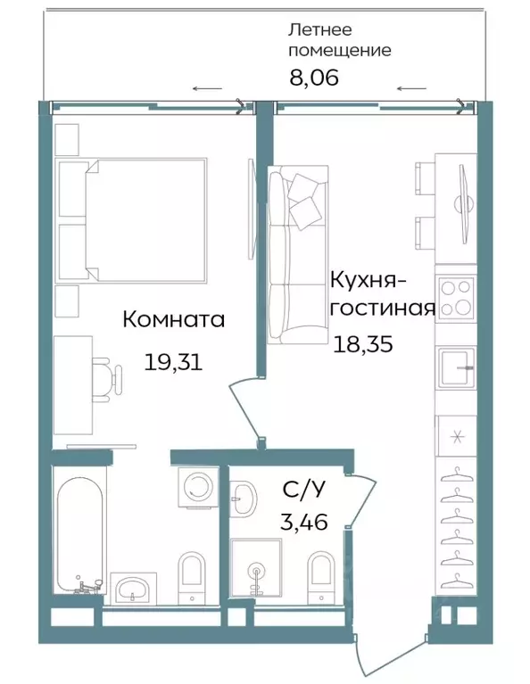1-к кв. Крым, Саки ул. Морская (49.18 м) - Фото 0