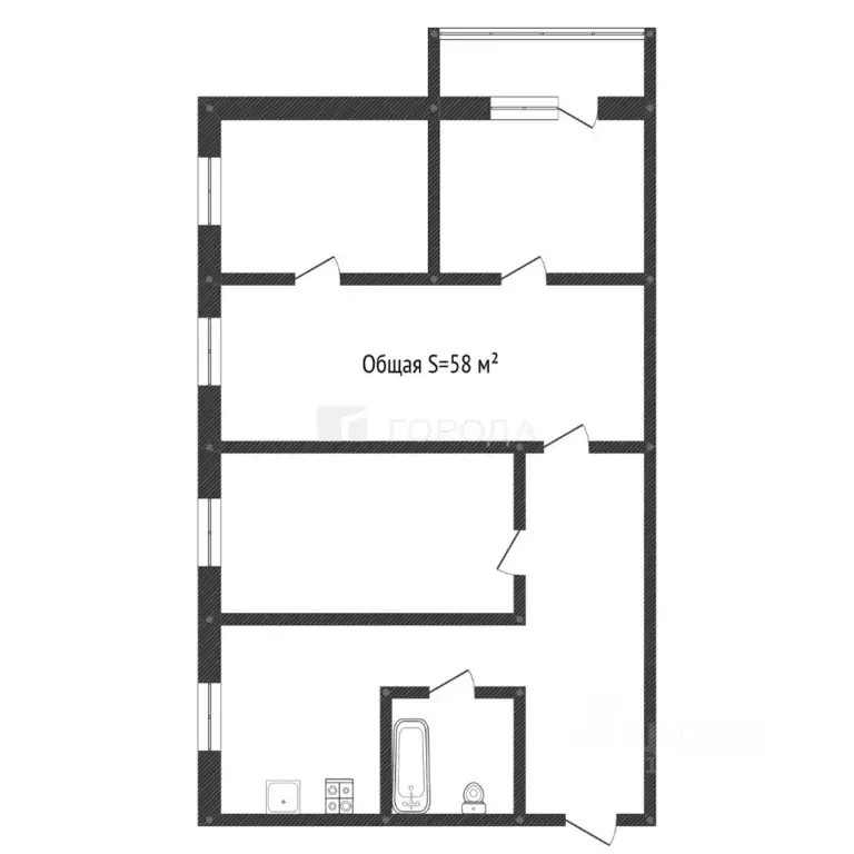 4-к кв. Кемеровская область, Прокопьевск Транспортная ул., 15 (58.5 м) - Фото 1