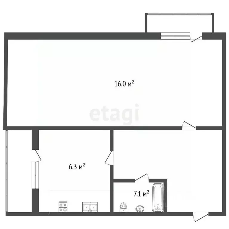 1-к кв. Крым, Феодосия муниципальный округ, Коктебель пгт пер. ... - Фото 2