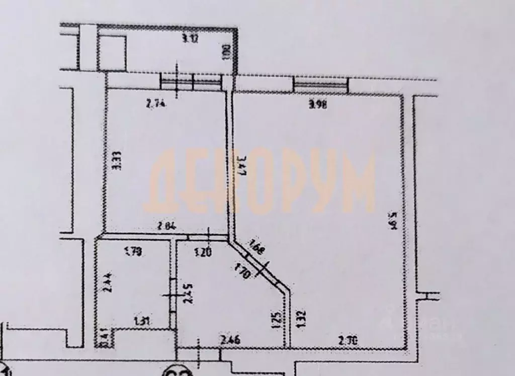 1-к кв. Калининградская область, Гурьевск ул. Ленина, 4 (42.22 м) - Фото 1