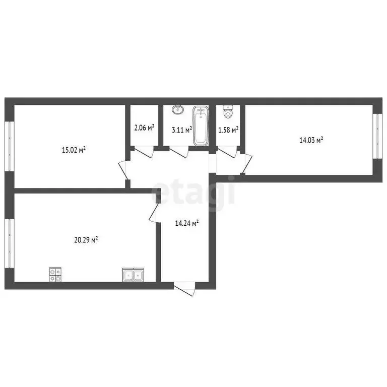 2-комнатная квартира: Ярославль, Пионерская улица, 4 (69.7 м) - Фото 1