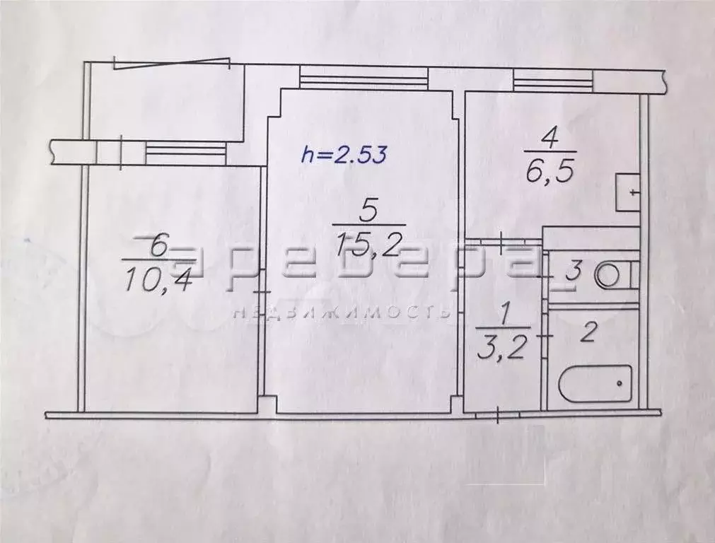 2-к. квартира, 38,6 м, 1/9 эт. - Фото 0