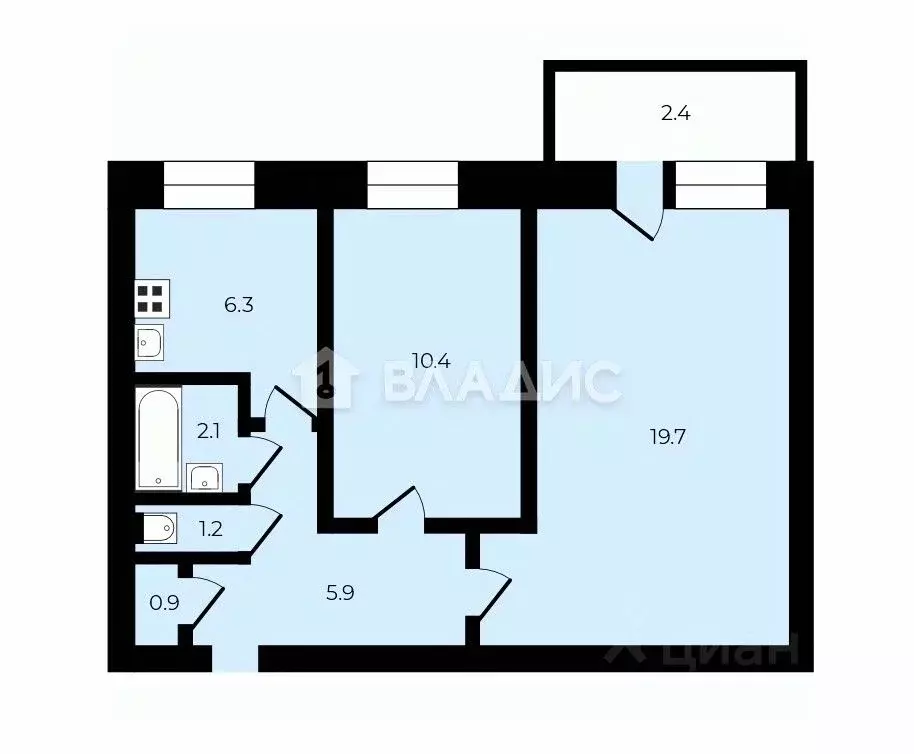 2-к кв. Санкт-Петербург, Санкт-Петербург, Красное Село ул. Юных ... - Фото 2