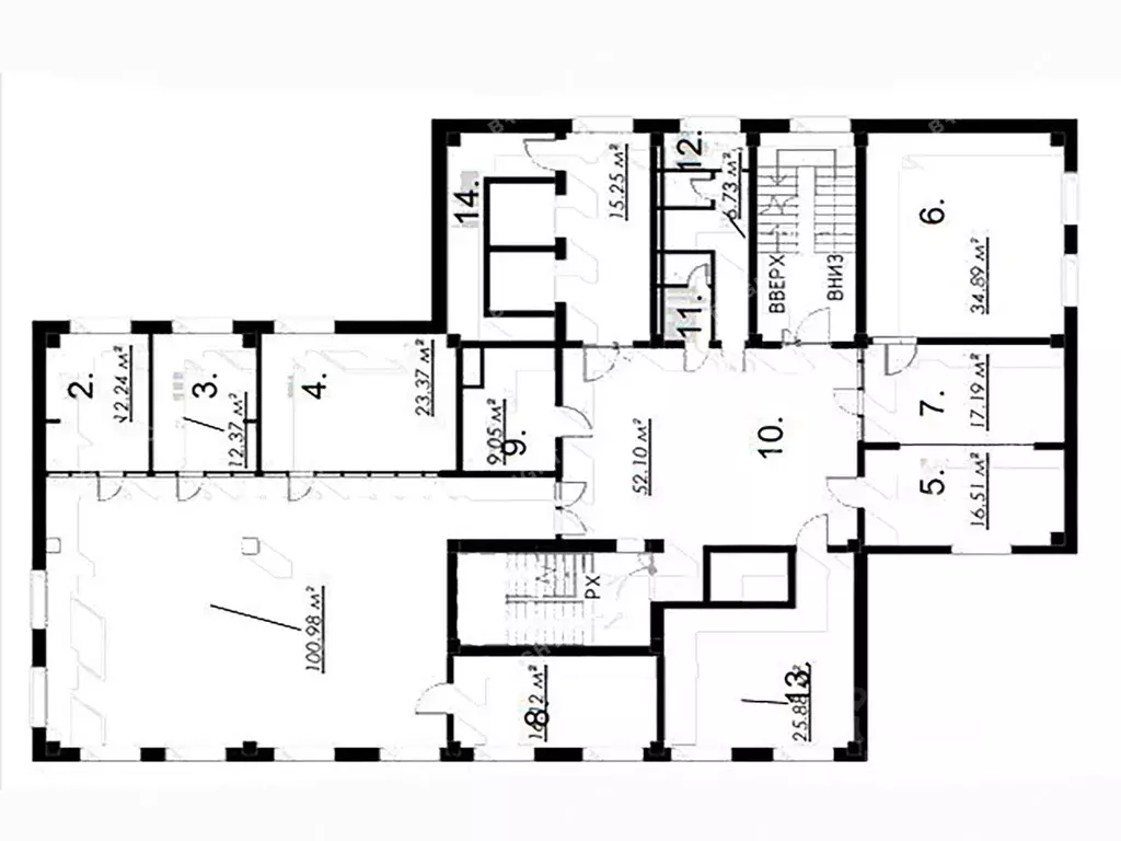 Офис в Санкт-Петербург 1-й Верхний пер., 2 (350 м) - Фото 1