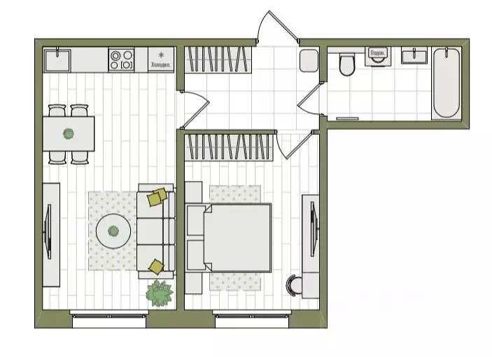 2-к кв. Кировская область, Киров ул. Чистопрудненская, 13А (43.8 м) - Фото 0