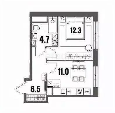 1-к кв. Москва Тагильская ул., 2к1 (34.5 м) - Фото 1