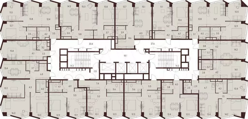 2-к. квартира, 61,1 м, 15/26 эт. - Фото 1