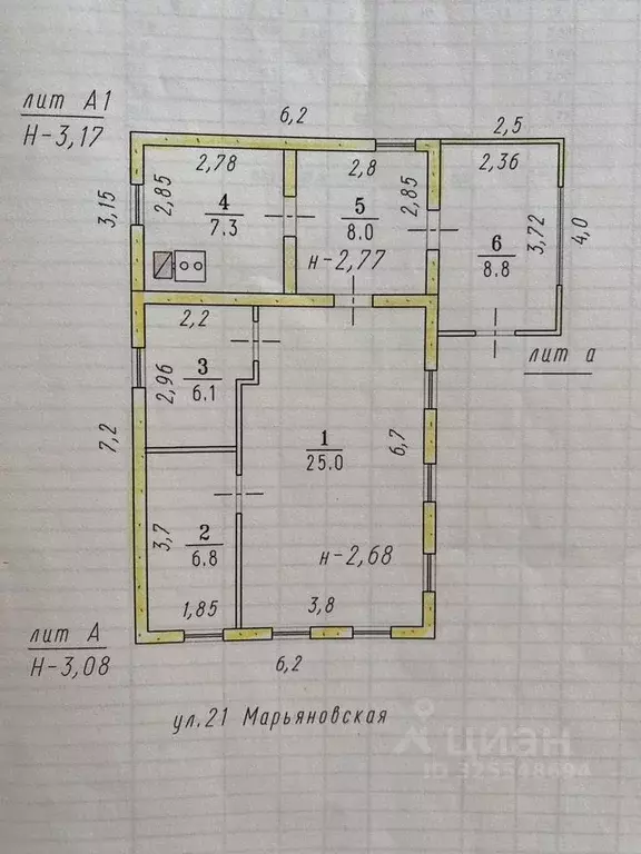 Дом в Омская область, Омск Порт-Артур мкр, ул. 21-я Марьяновская (53 ... - Фото 2