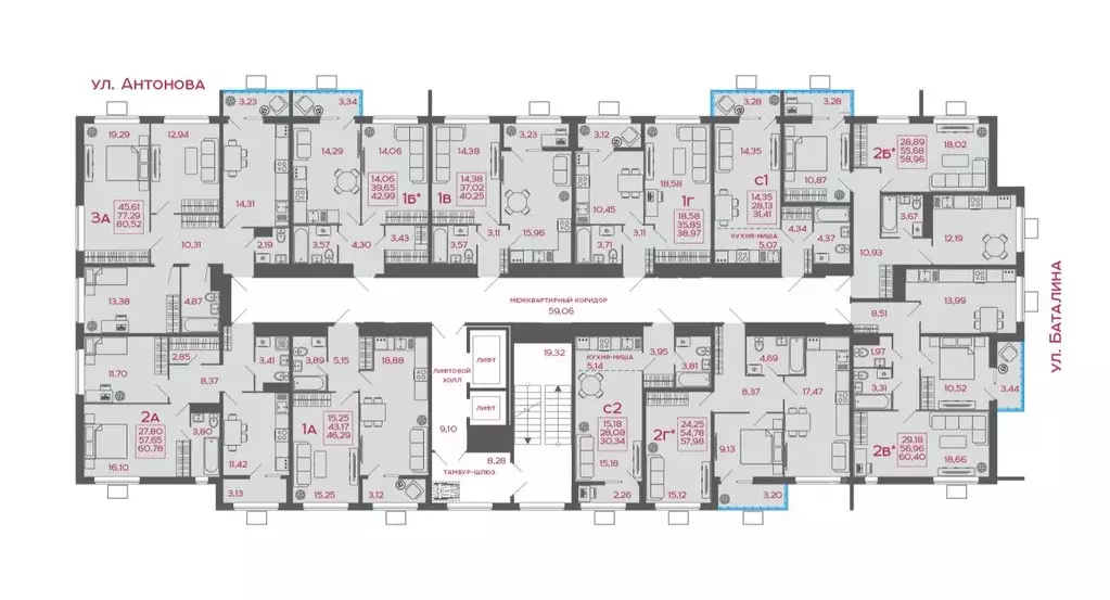 1-к кв. Пензенская область, Пенза ул. Баталина, 31 (40.25 м) - Фото 2