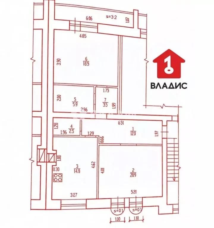 2-к кв. Брянская область, Брянск ул. Фокина, 49 (78.5 м) - Фото 2