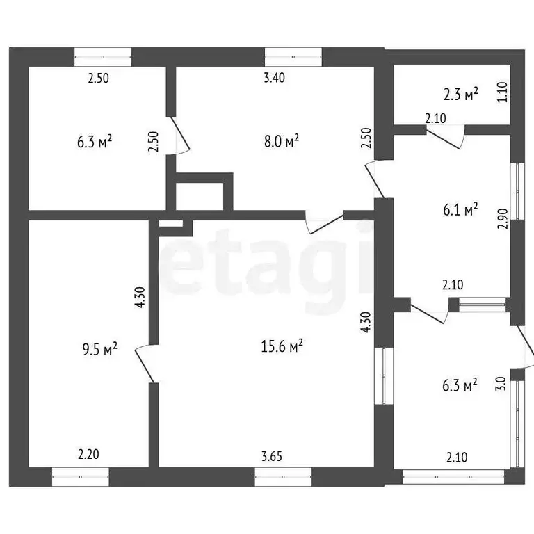 Дом в Курское, Набережная улица (54.1 м) - Фото 1