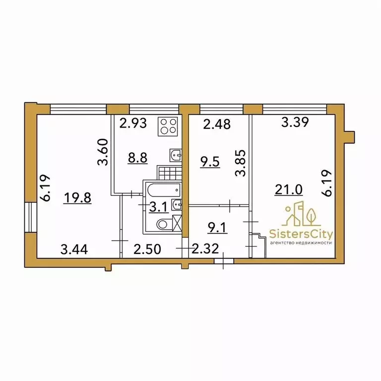3-к кв. Санкт-Петербург просп. Ветеранов, 47 (72.0 м) - Фото 2