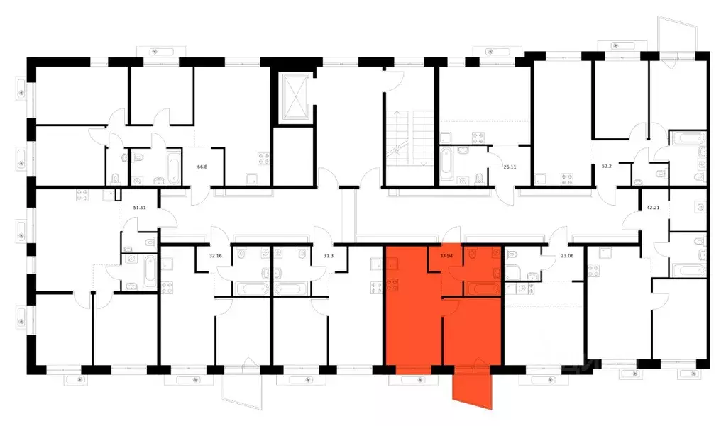 1-к кв. Бурятия, Улан-Удэ ул. Шмидта (33.94 м) - Фото 2