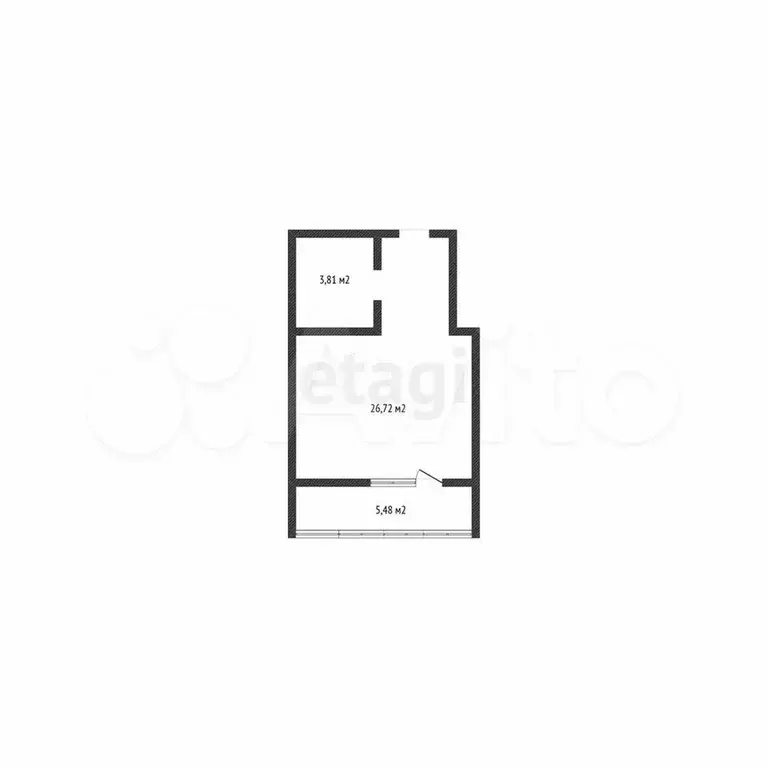 Квартира-студия, 26,7 м, 17/21 эт. - Фото 0