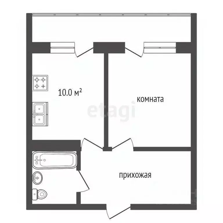 1-к кв. Ставропольский край, Пятигорск ул. Бунимовича (54.8 м) - Фото 1