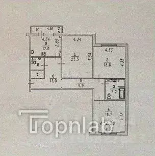 3-к кв. Омская область, Омск ул. Арнольда Нейбута, 7 (110.0 м) - Фото 1