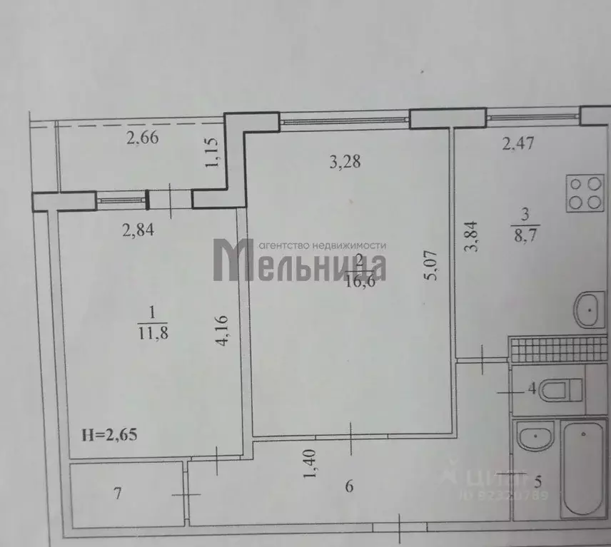 2-к кв. Волгоградская область, Волгоград Курильская ул., 7 (51.0 м) - Фото 2