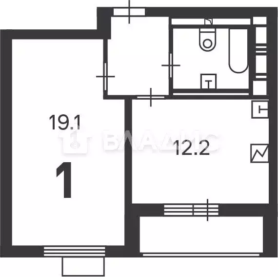 1-комнатная квартира: Москва, Краснодонская улица, 50 (39.3 м) - Фото 1