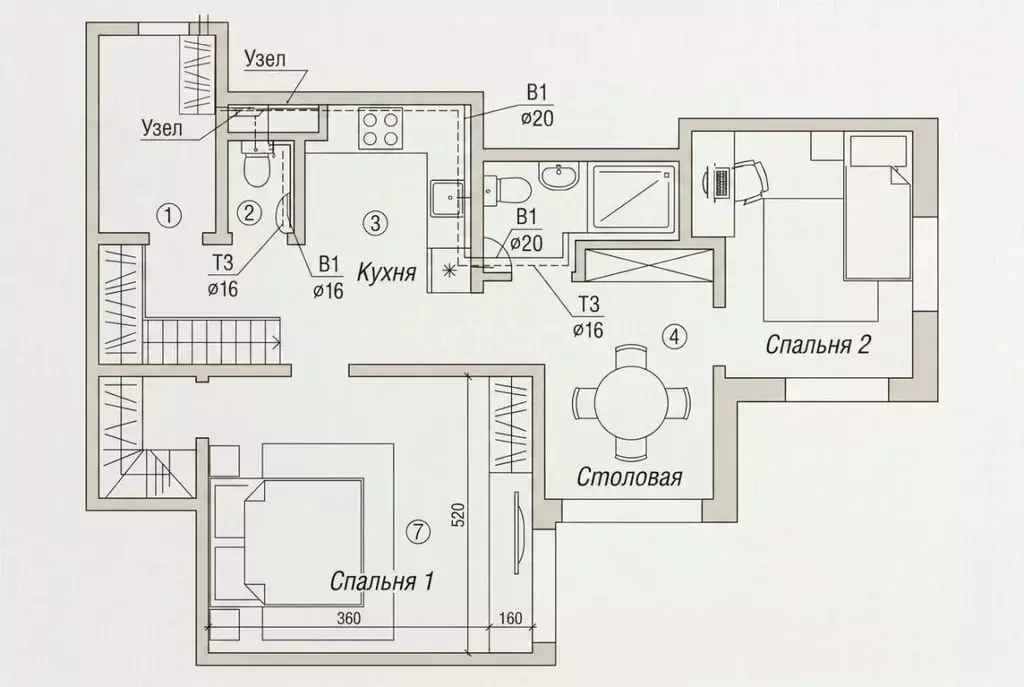 3-к кв. Москва Хорошевское ш., 12к1 (88.0 м) - Фото 2