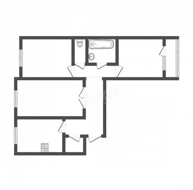 3-комнатная квартира: Тула, Новомосковская улица, 25 (64.5 м) - Фото 1