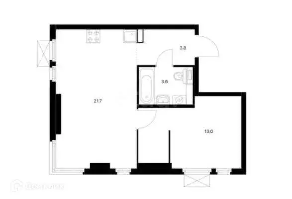 Продаётся 1-к квартира, 42.1 м - Фото 1